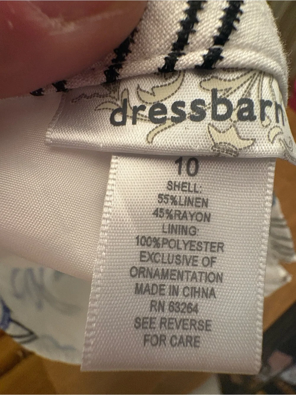 dressbarn White A-Line Skirt with Blue & Purple Floral Print